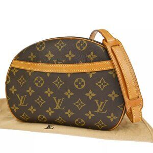 LOUIS VUITTON Blois Crossbody Shoulder Bag Monogram Leather Brown